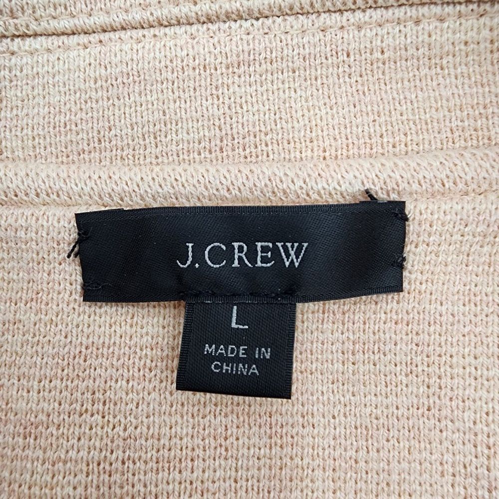 J Crew Cardigan Sweater Cecile Relaxed Blazer Women L Peach Soft Knit Wool Blend - Picture 4 of 9